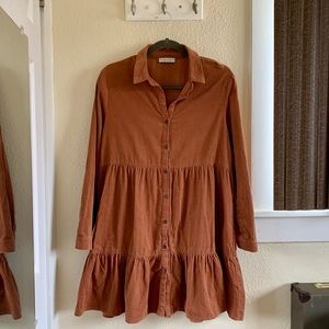 Corduroy Babydoll Dress - Size M